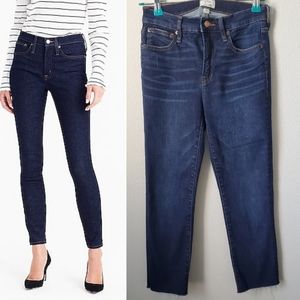 J.Crew 9" Toothpick Jeans (Raw Hem Cropped)